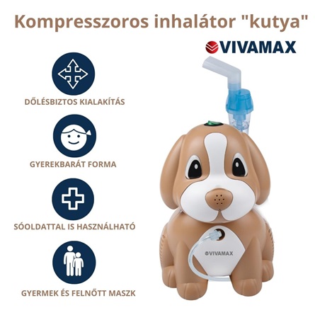 Kompresszoros inhalátor funkciói Kompresszoros inhalátor halk működéssel és finom porlasztással