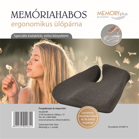 Memóriahabos ergonomikus ülőpárna ülőmunkához Memóriahabos ergonomikus ülőpárna irodai használatra