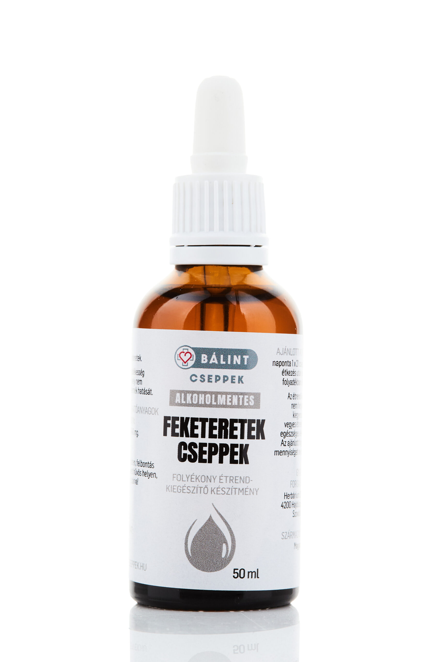 Termék: Bálint Cseppek ALKOHOLMENTES FEKETERETEK CSEPPEK 50 ML