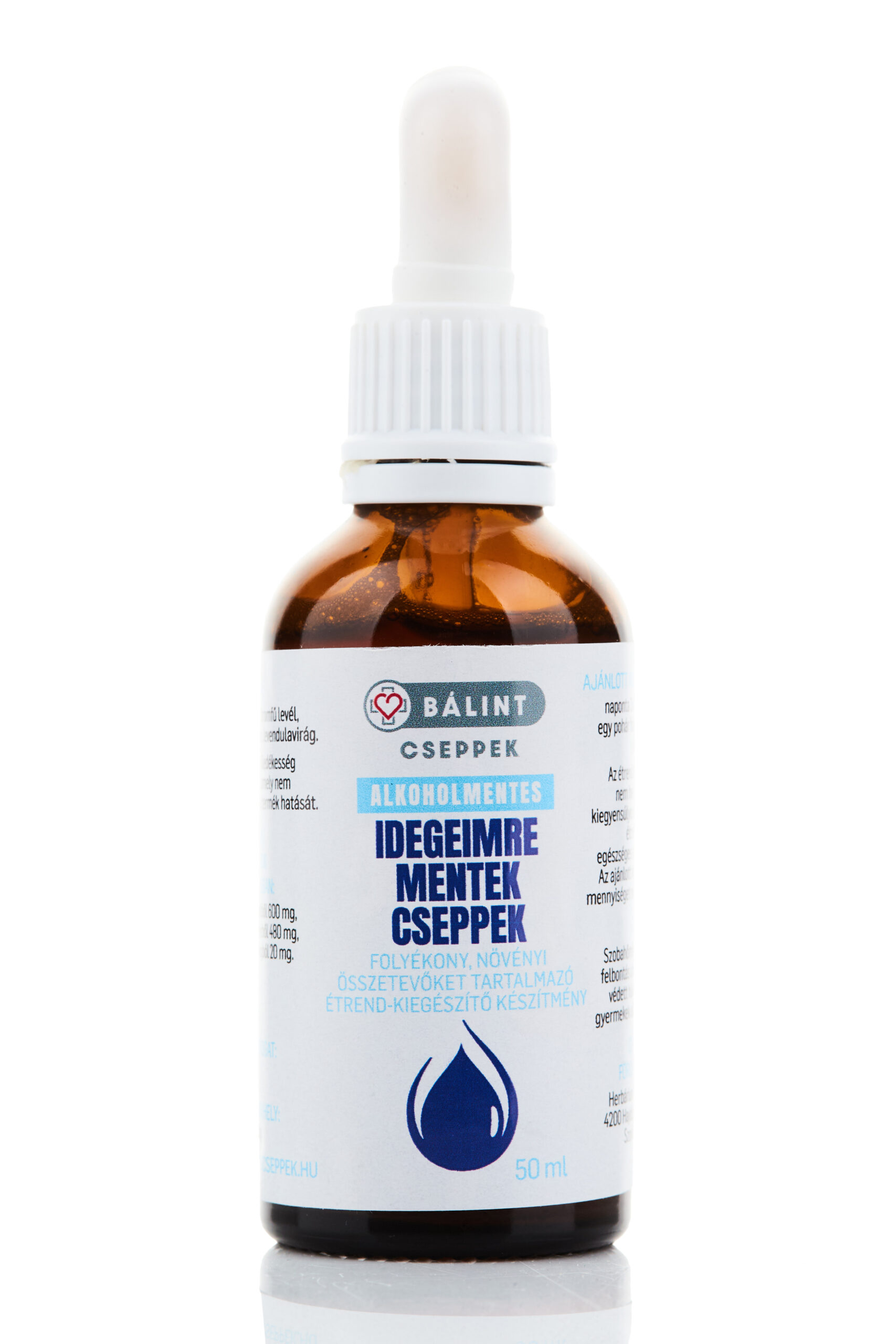 Termék: BÁLINT CSEPPEK IDEGEIMRE MENTEK ALKOHOLMENTES CSEPP 50 ml