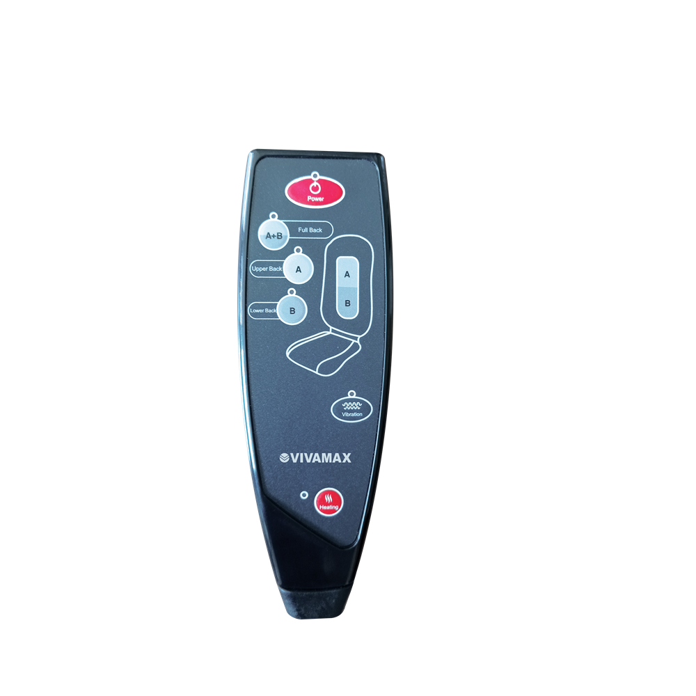 GYVM40_VIVAMAX_Shiatsu_masszazsules-i13867 Exkluzív fekete shiatsu masszázsülés távirányítóval és fűthető masszázsgörgőkkel.